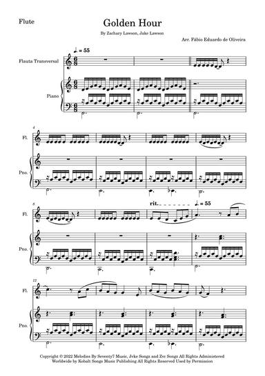 Golden Hour (arr. Fabio Eduardo de Oliveira)