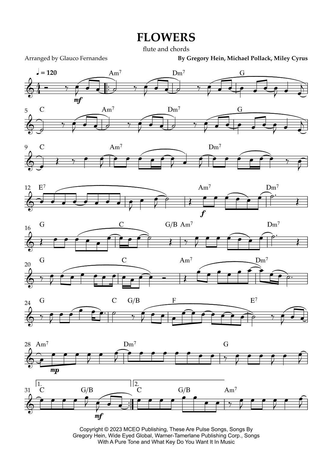 Flowers (arr. Glauco Fernandes)