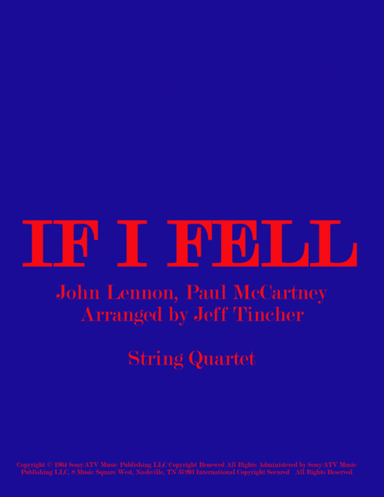 If I Fell (arr. Jeff Tincher)