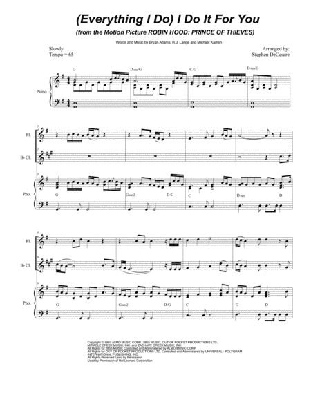 (Everything I Do) I Do It For You (arr. Stephen DeCesare)