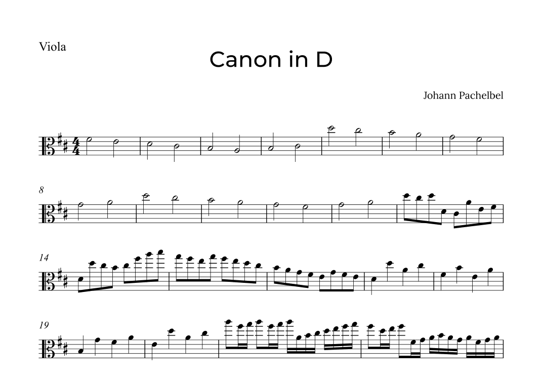 Canon in D (arr. Alex Nunes Rodrigues)
