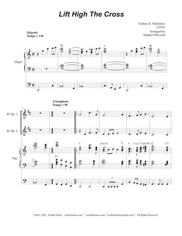 Lift High The Cross (Duet for Bb-Trumpet) (arr. Stephen DeCesare)
