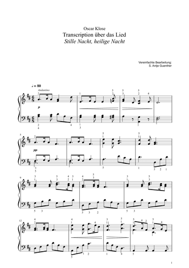 Stille Nacht, heilige Nacht (arr. Antje Günther)