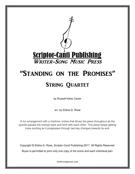 Standing on the Promises - String Quartet (arr. Elisha G. Rose)