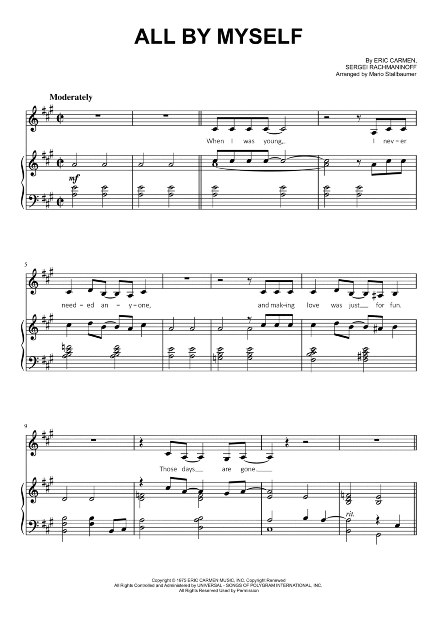 All By Myself (arr. Mario Stallbaumer)