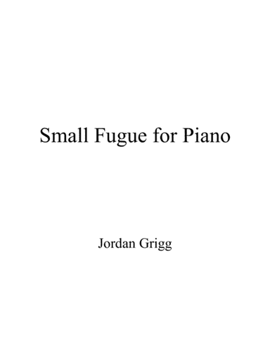Small Fugue for Piano