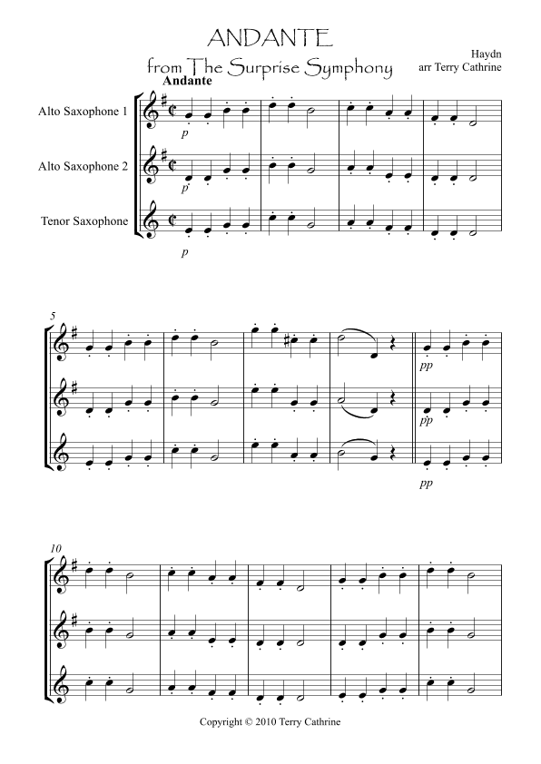 Andante from the Surprise Symphony (arr. Terry Cathrine)