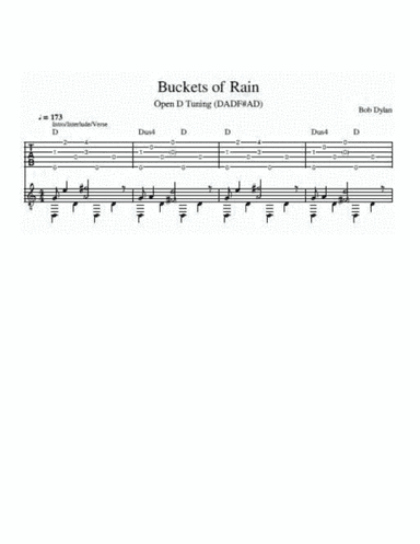 Buckets Of Rain (arr. W. Durham)