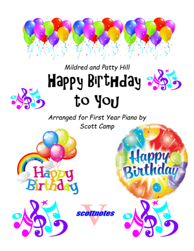 Happy Birthday to You (First Year Piano) (arr. Scott Camp)