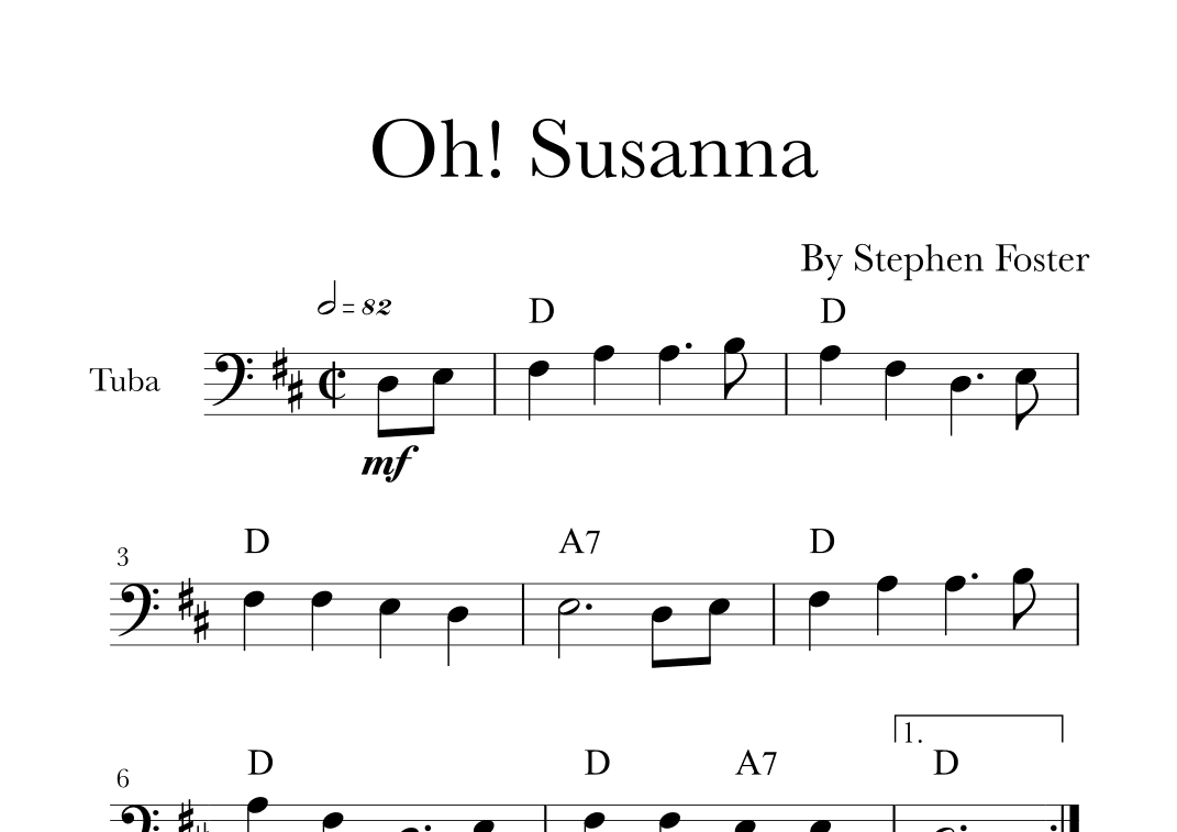 Oh! Susanna (arr. Glauco Fernandes)