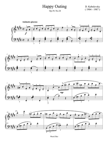 Kabalevsky Happy Outing (arr. Ben Choupak)