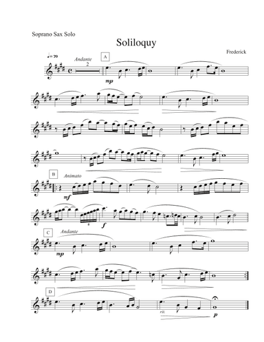 Soliloquy (Soprano Sax Solo)