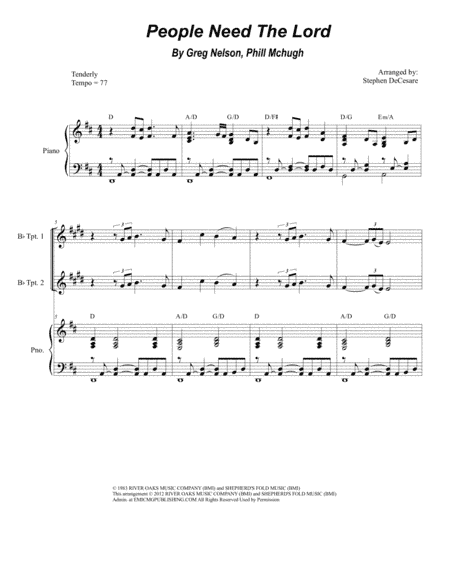 People Need The Lord (arr. Stephen DeCesare)
