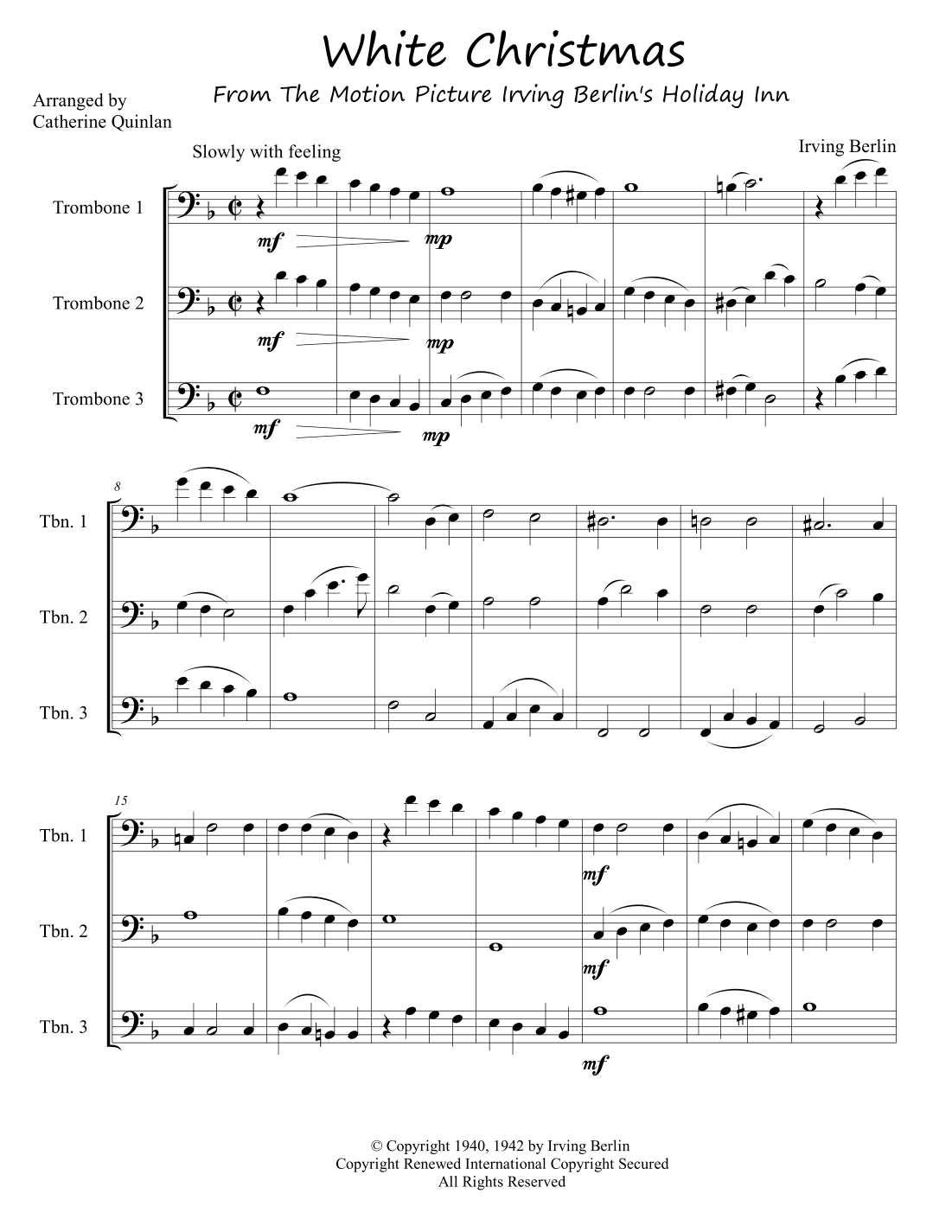 White Christmas (arr. Catherine Quinlan)