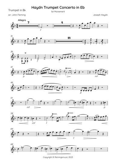 Haydn Trumpet Concerto (Bb trumpet parts) (arr. John Fleming)
