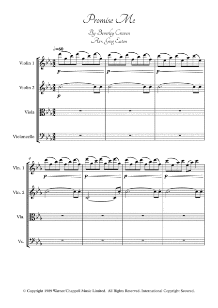 Promise Me (arr. Greg Eaton)