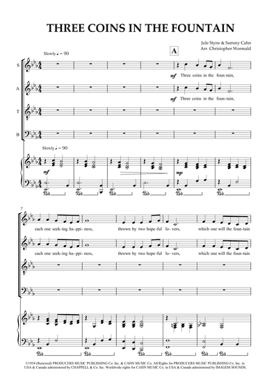 Three Coins In The Fountain (arr. Christopher Wormald)