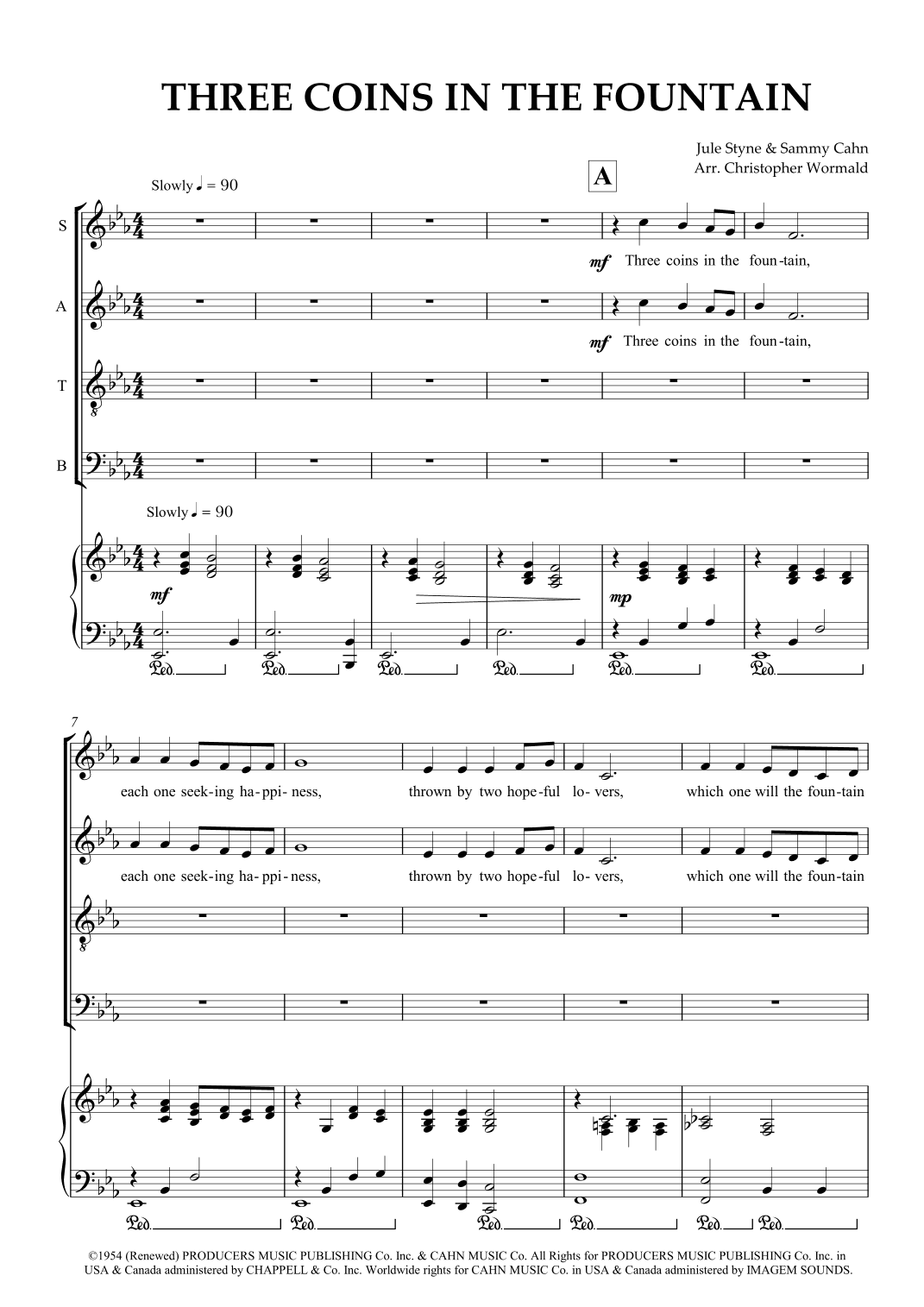 Three Coins In The Fountain (arr. Christopher Wormald)