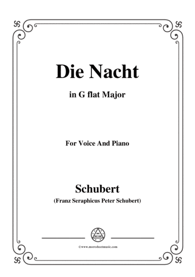 Schubert-Die Nacht,in G flat Major,D.359,for Voice and Piano (arr. MSM)