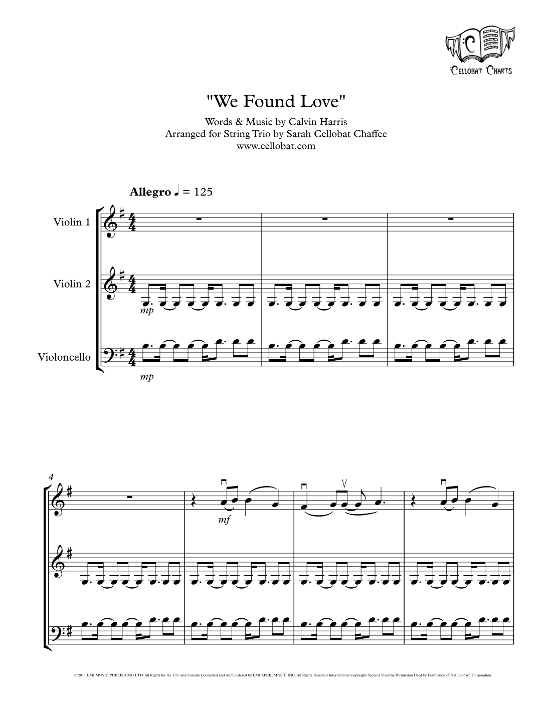 We Found Love (arr. Sarah Cellobat Chaffee)