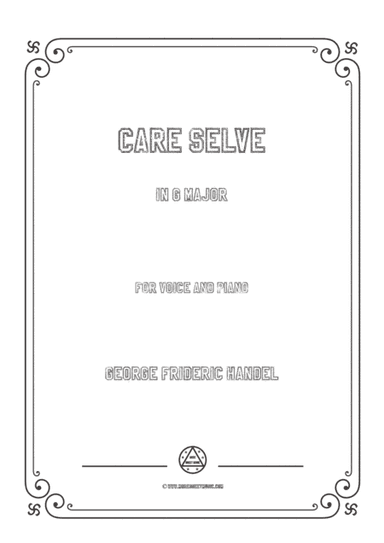 Handel-Care selve in G Major,for Voice and Piano (arr. MSM)