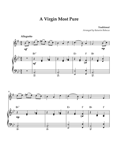 A Virgin Most Pure (arr. Kaiserin Rebecca)