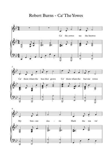 Robert Burns - Ca' The Yowes (arr. Ian Rae)