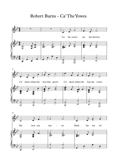 Robert Burns - Ca' The Yowes (arr. Ian Rae)
