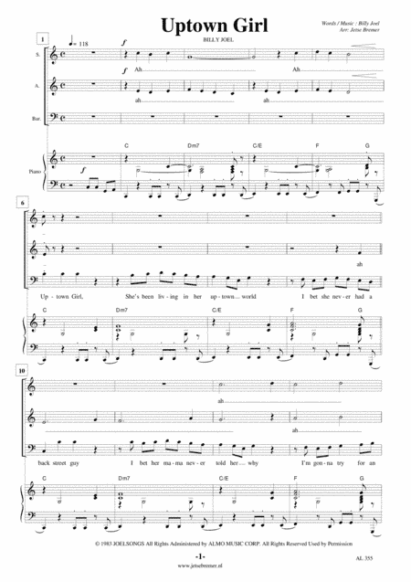 Uptown Girl (arr. Jetse Bremer)