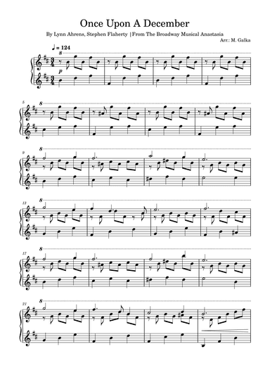 Once Upon A December (arr. M. Galka)