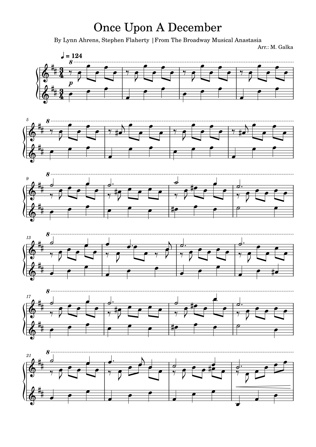 Once Upon A December (arr. M. Galka)