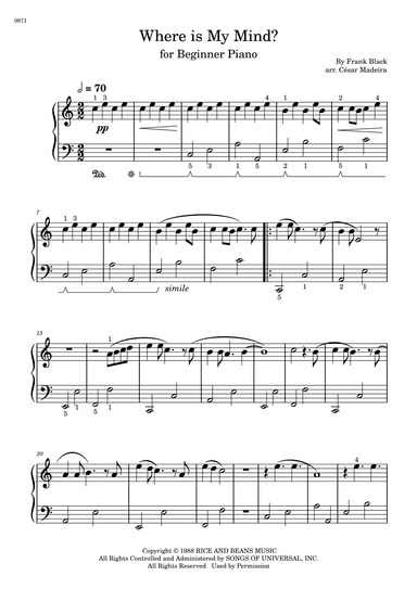 Where Is My Mind? (arr. César Madeira)