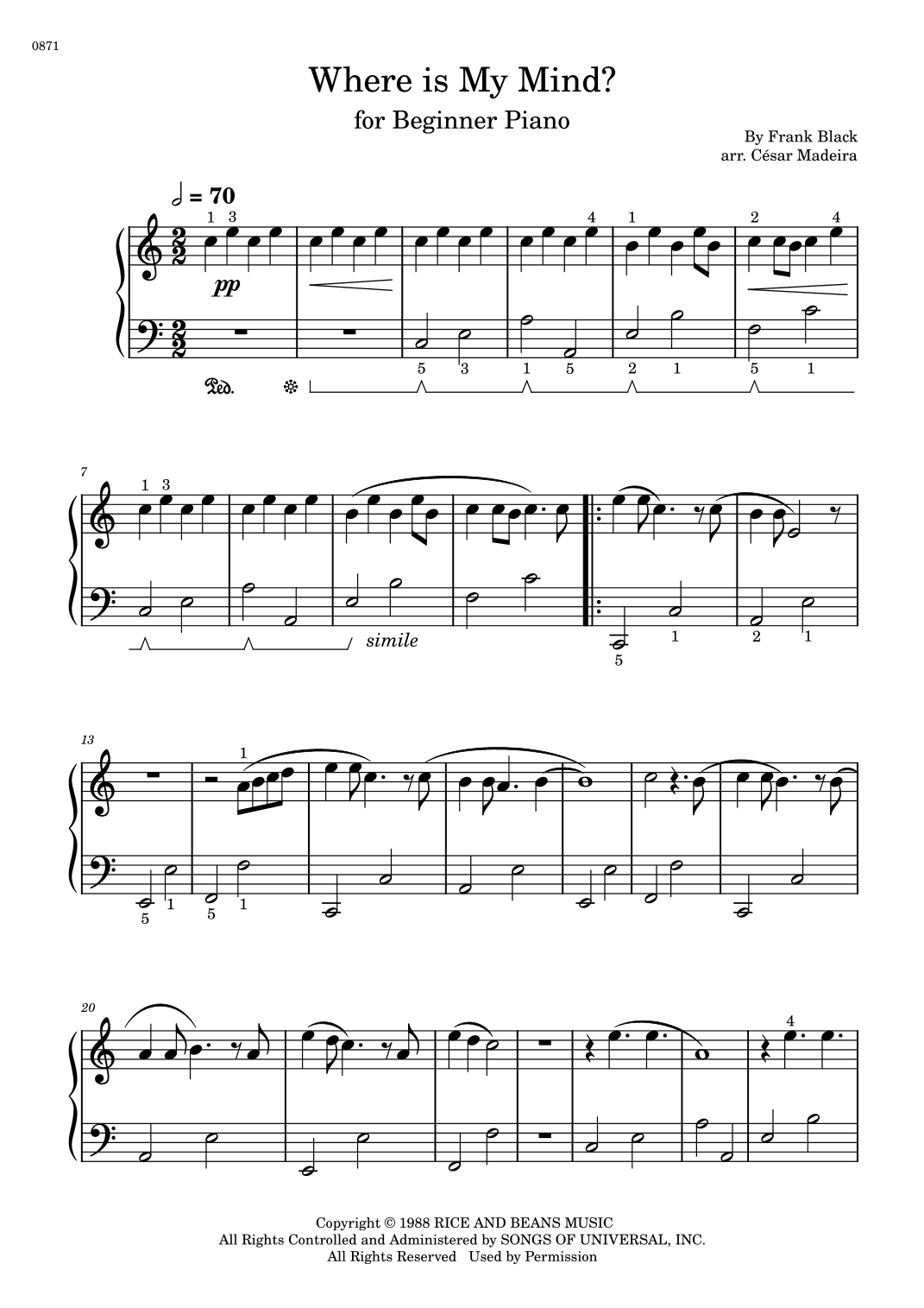 Where Is My Mind? (arr. César Madeira)