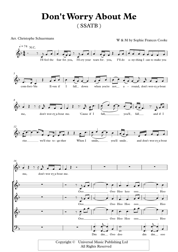 Don't Worry About Me (arr. Clever Kitsch)