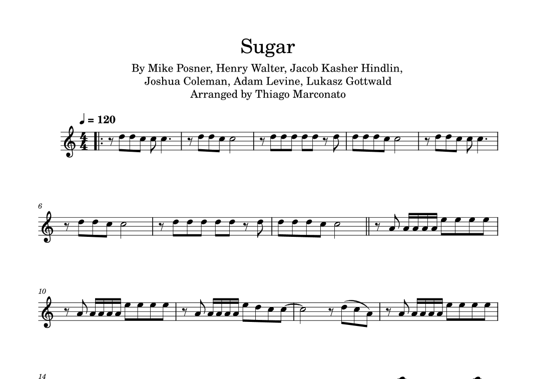 Sugar (arr. Thiago Marconato)