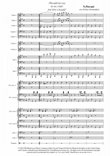 Life Is Beautiful (la Vita E Bella) (arr. Ester Alessandrini)