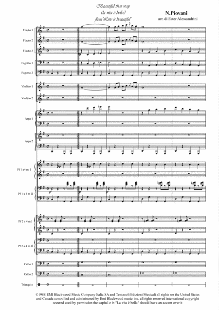 Life Is Beautiful (la Vita E Bella) (arr. Ester Alessandrini)