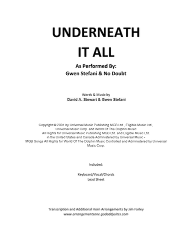 Underneath It All (arr. Jim Farley)