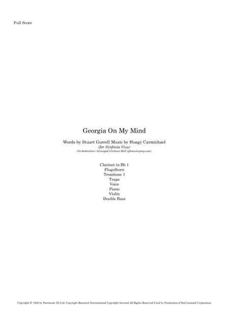 Georgia On My Mind (arr. ghmusicprep)