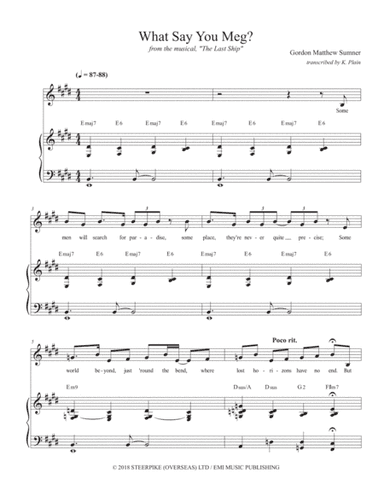 What Say You Meg? (arr. Kenneth Plain)