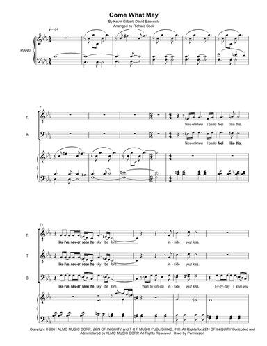 Come What May (arr. Richard Cook)