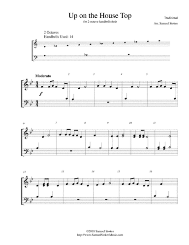 Up on the House Top (Up on the Housetop) - for 2-octave handbell choir (arr. Samuel Stokes)