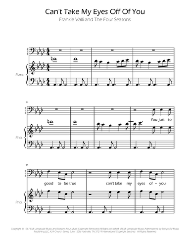 Can't Take My Eyes Off Of You (arr. Ygor Nunes)