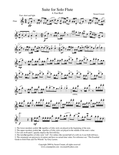 Suite for Solo Flute 4. Fast Reel
