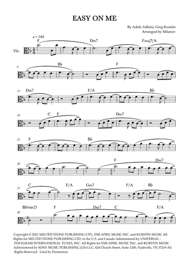 Easy On Me (arr. Milanov)