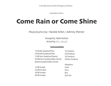 Come Rain Or Come Shine (arr. Drew Zaremba, Stefan Karlsson)