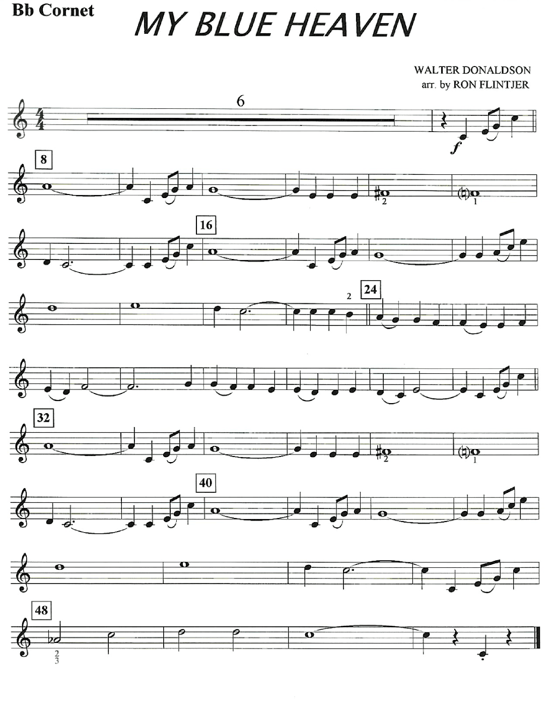 My Blue Heaven (arr. Ron Flintjer)