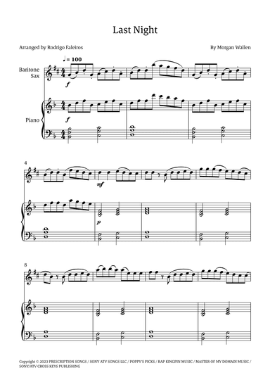 Last Night (arr. Rodrigo Faleiros)