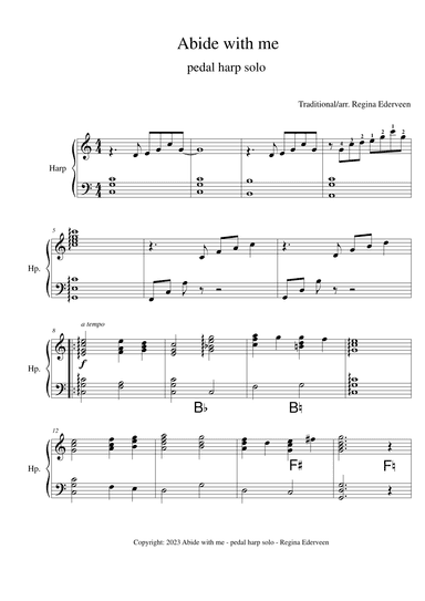 Abide with me - pedal harp solo
