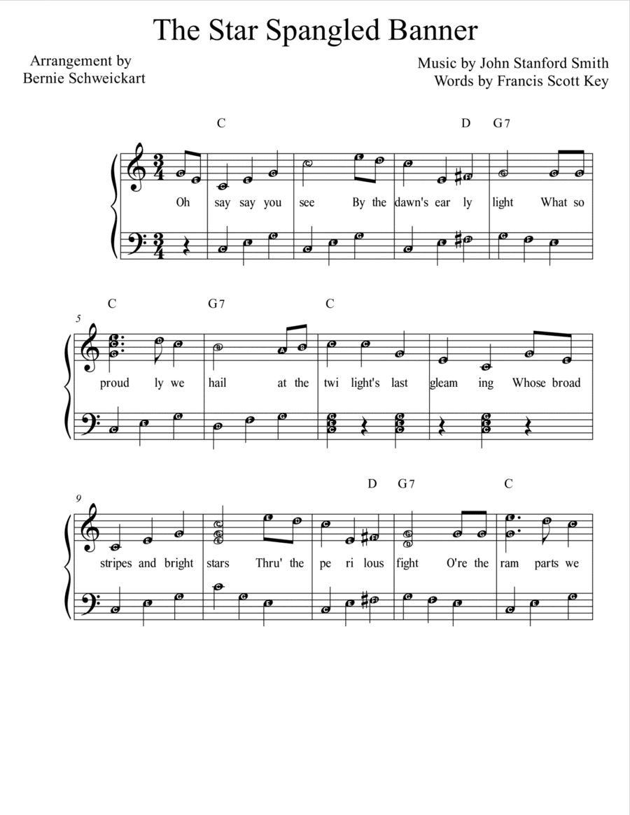 The Star Spangle Banner (BIG NOTE version) (arr. Bernie Schweickart)